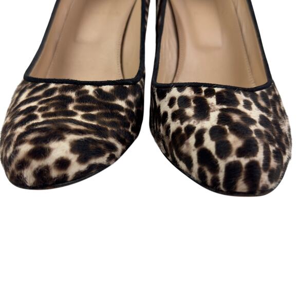 J. Crew Collection Made In Italy Animal Leopard Calf Hair Wedge Pump Women's 8.5 - Picture 3 of 10